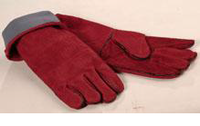 Перчатки с крагами кожаные сварщика